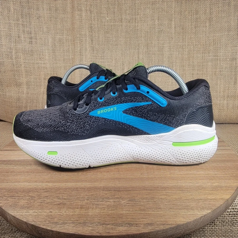 Brooks Ghost Max Running Shoes Black Blue Green Cushion Sneakers Men's Size 9 D